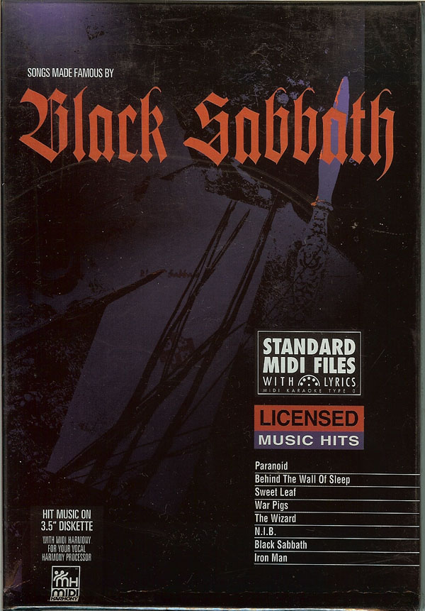 Tune 1000 Songs Made Famous by Black Sabbath 3.5 Floppy Disk